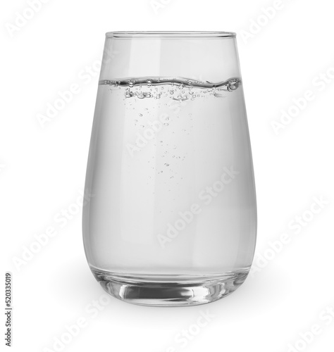 Glass ofwater isolated on a white photo