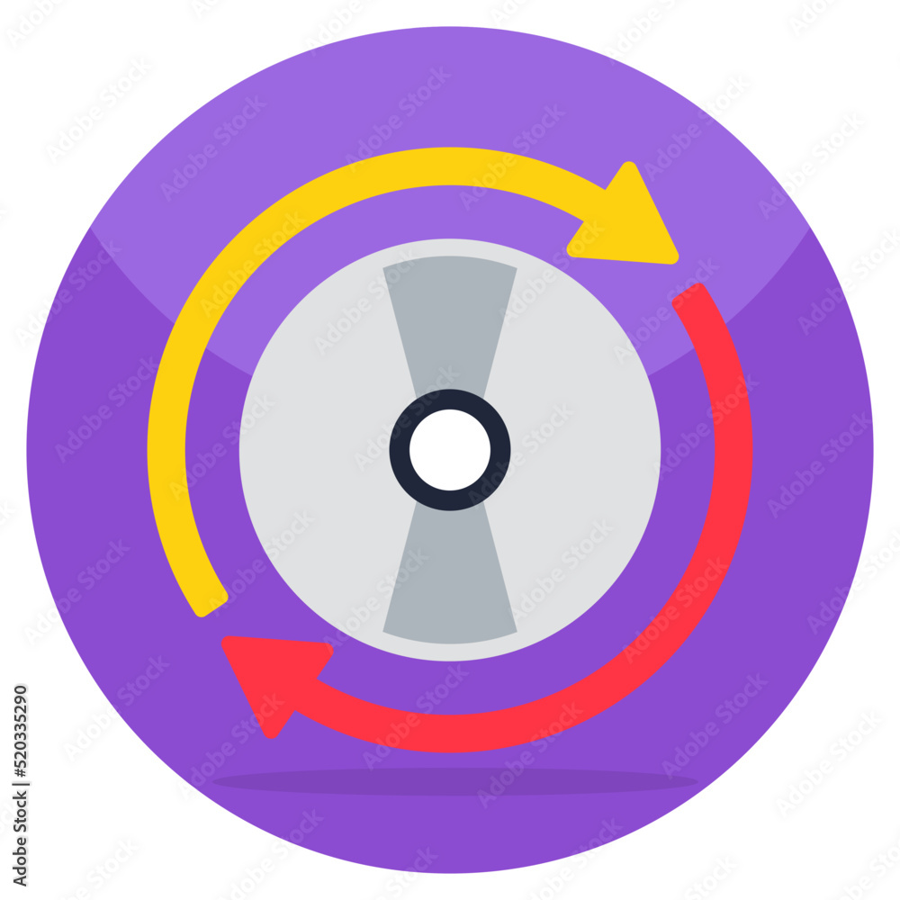 Compact disc icon in editable design Compact disc icon in editable design