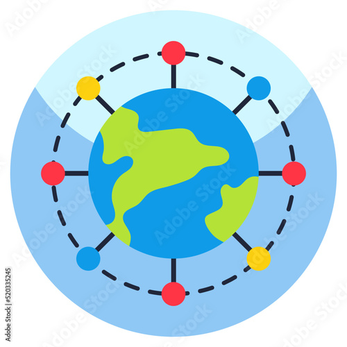 Trendy vector design of global network