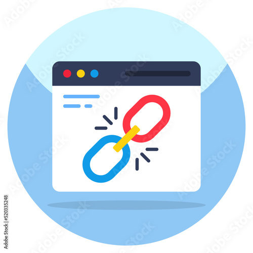 Trendy vector design of linked website