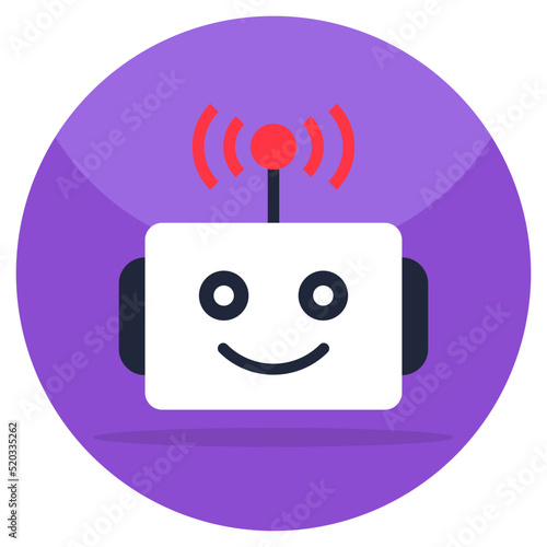 An icon design of talk bot
