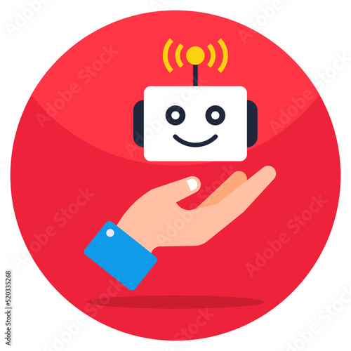 An icon design of chatbot