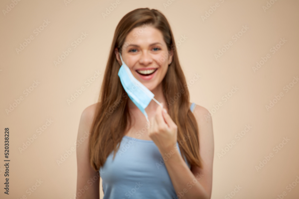 Smiling woman isolated portrait Smiling woman isolated portrait