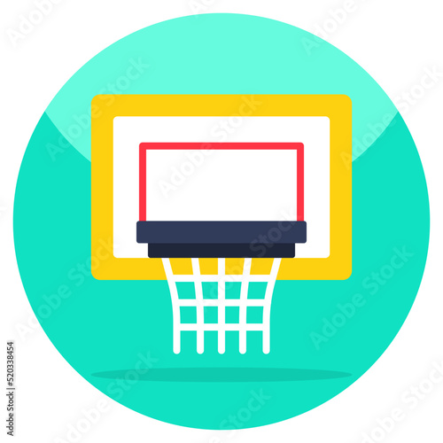 Basketball hoop icon in editable style