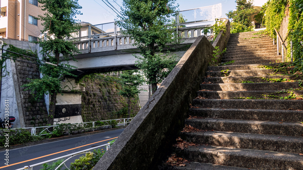 住宅地に架かる橋 住宅地に架かる橋