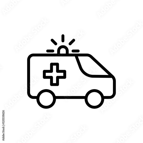 Ambulance car simple icon vector. Flat design © Leo Kavalli