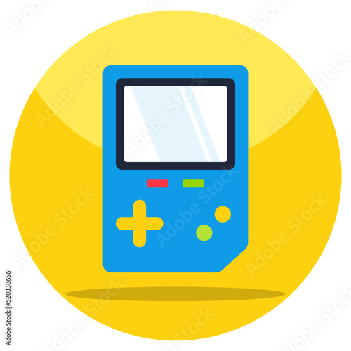 Brick game icon, editable vector