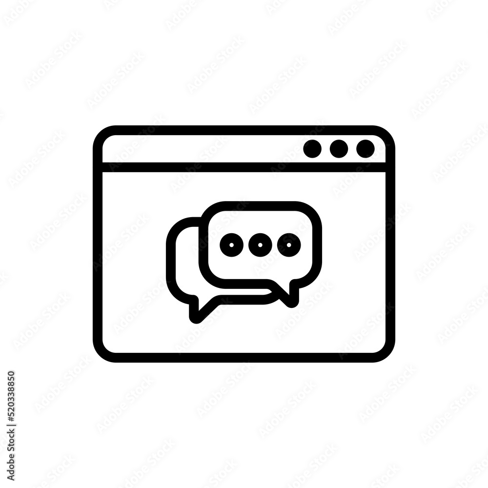 Browser, chat simple icon vector. Flat design Browser, chat simple icon vector. Flat design