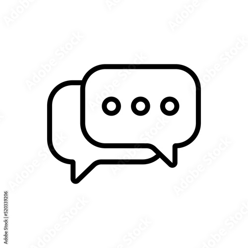Chat, comment, speech bubble simple icon vector. Flat design