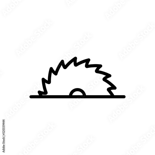 Circular saw blade logo simple icon vector. Flat design