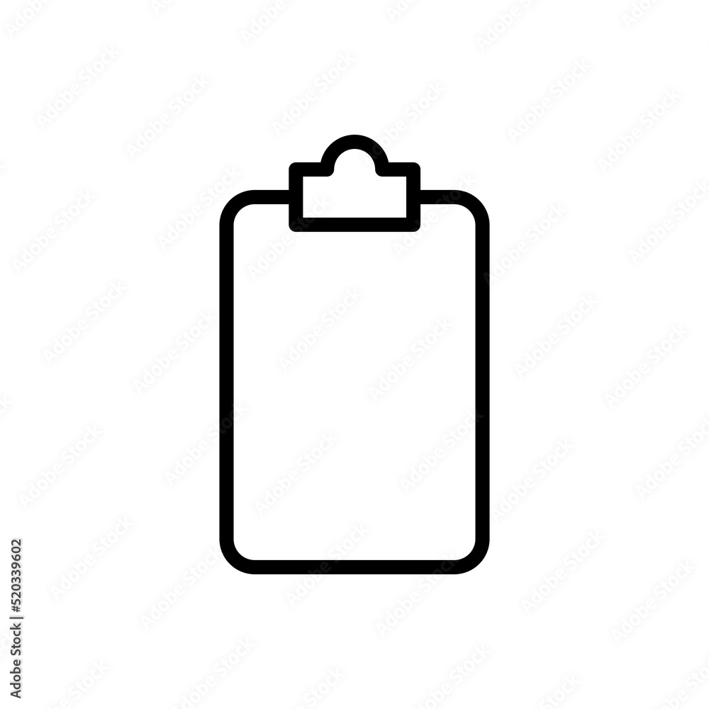 Clipboard, empty simple icon vector. Flat design Clipboard, empty simple icon vector. Flat design
