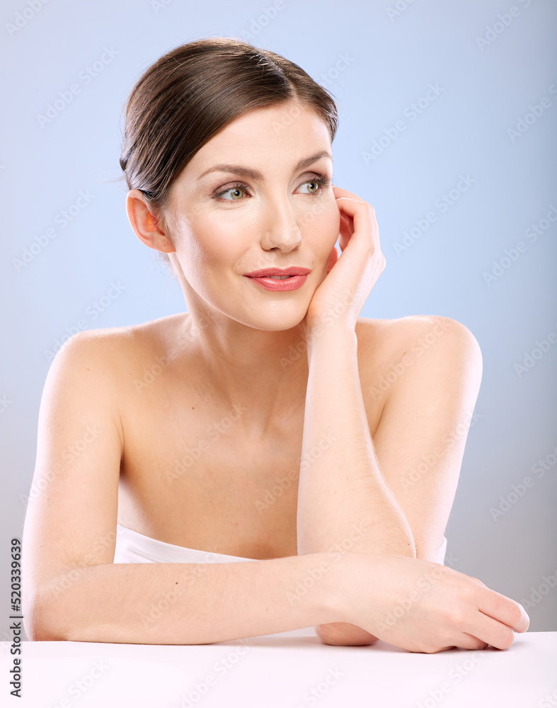 Isolated portrait of beauty woman with natural skin and bare shoulders. Isolated portrait of beauty woman with natural skin and bare shoulders.