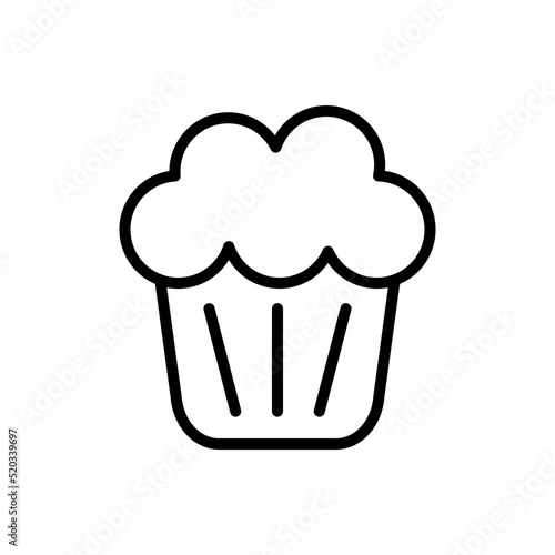 Cupcake simple icon vector. Flat design