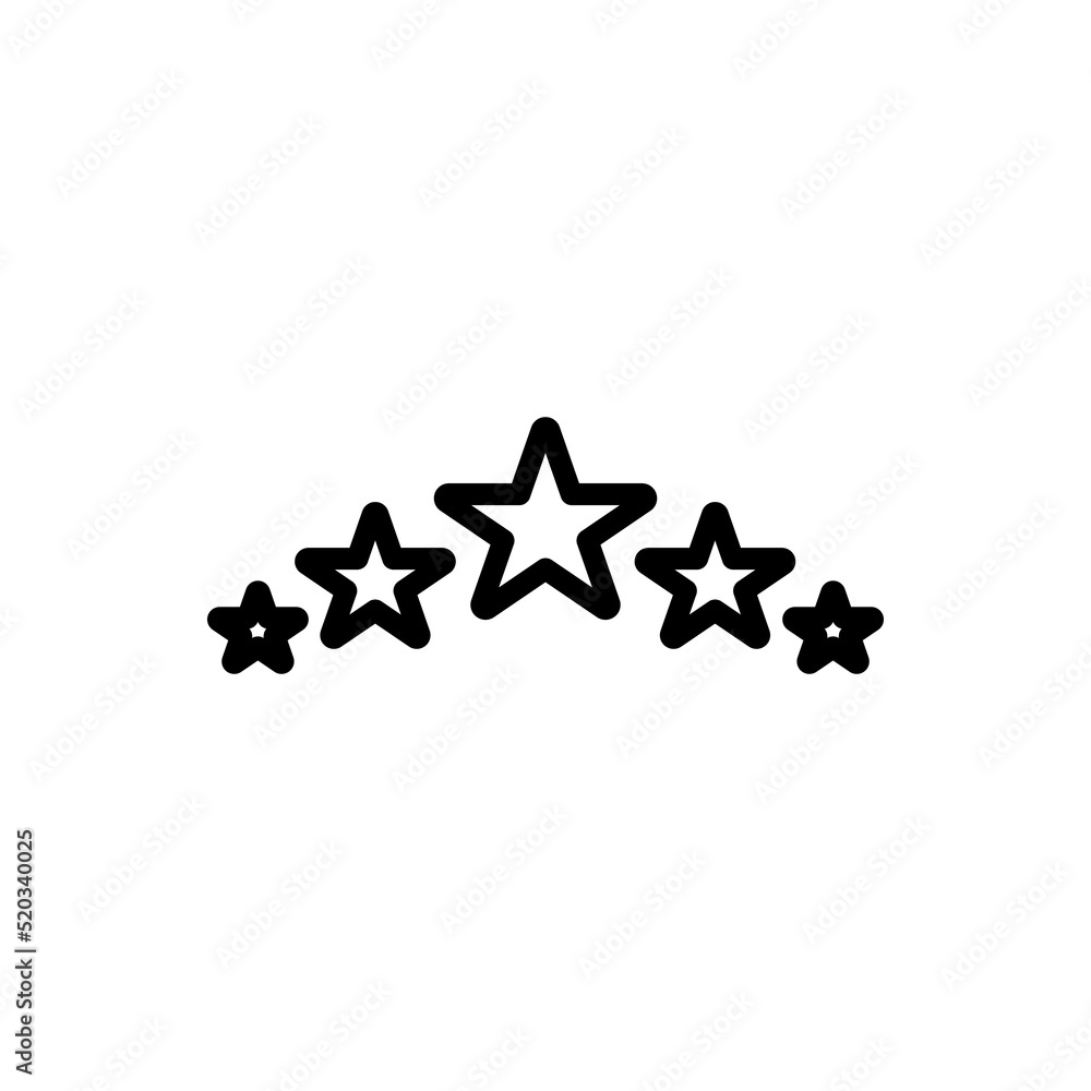 Five star, rate simple icon vector. Flat design Five star, rate simple icon vector. Flat design