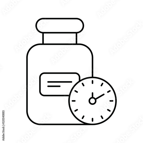 health medicine bottle time icon