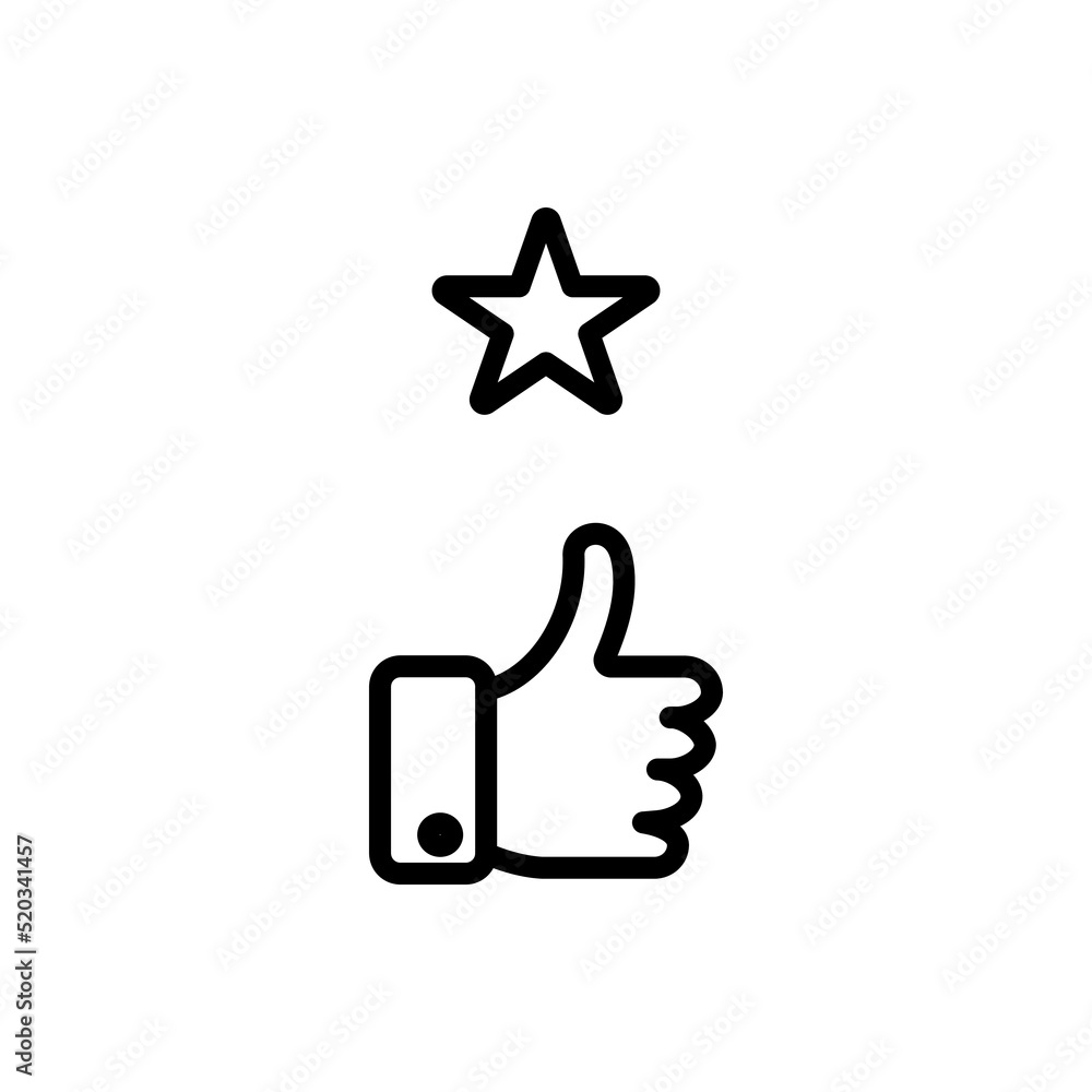Rate of service, star simple icon vector. Flat design Rate of service, star simple icon vector. Flat design
