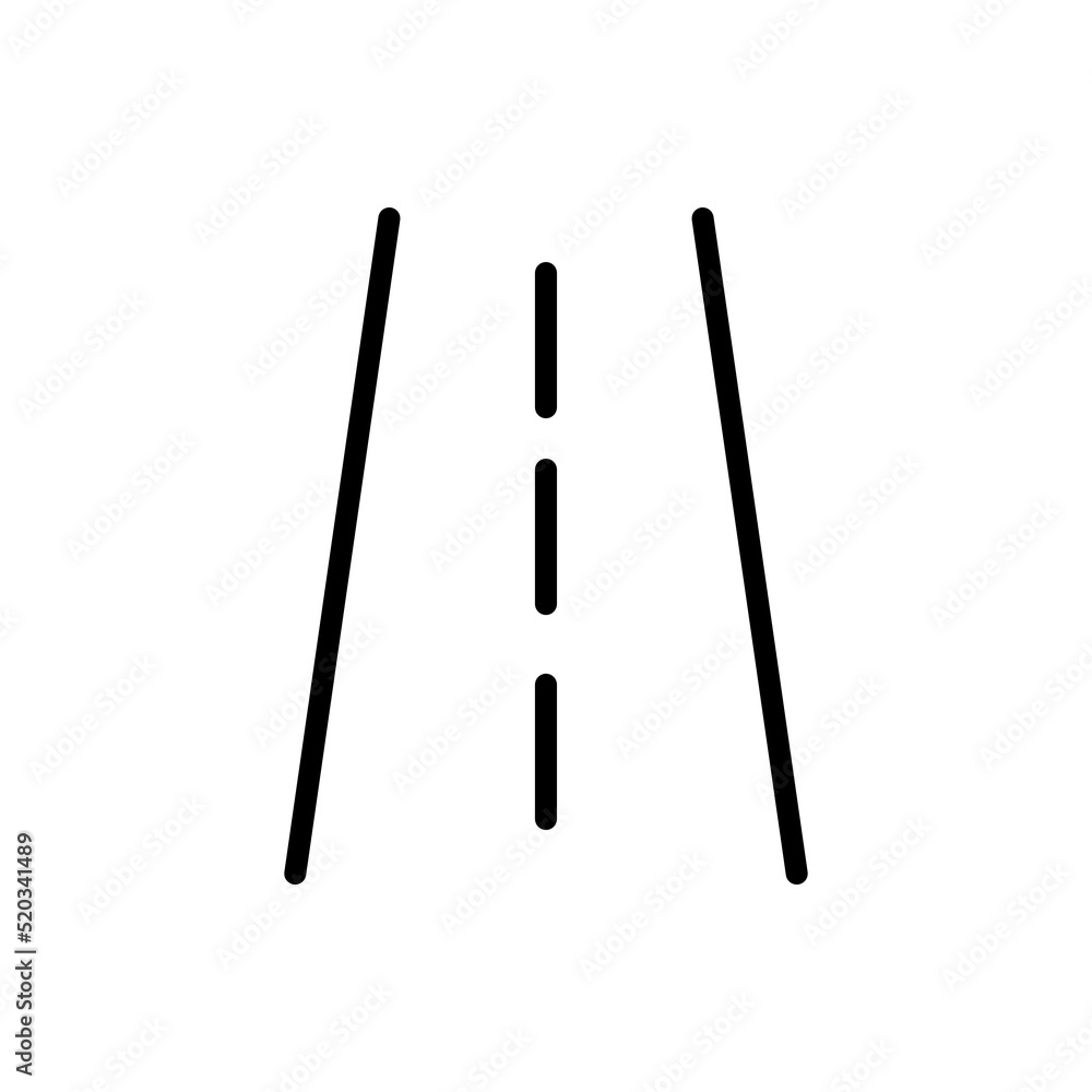 Road simple icon vector. Flat design Road simple icon vector. Flat design