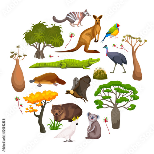 Australia Flora Fauna Composition