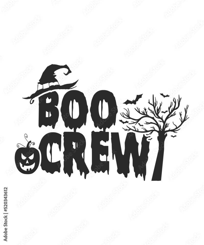 Boo Crew Halloween T-shirt design