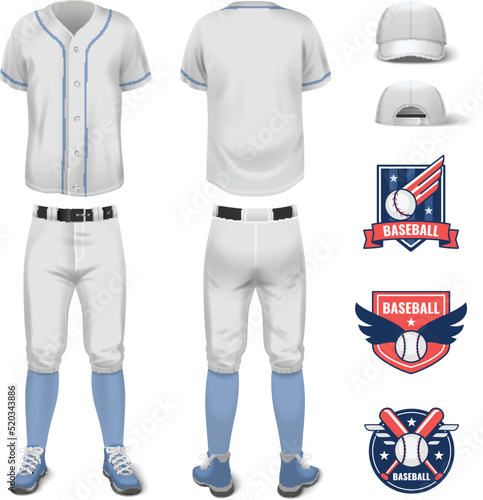 Baseball Jersey Uniform Realistic Mockup