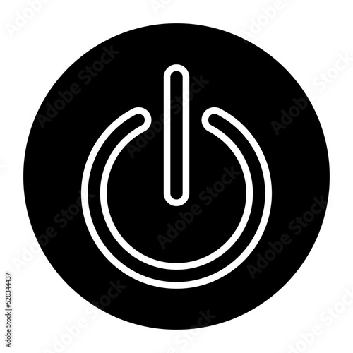 Unique design icon of power button