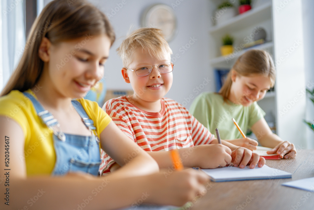 Happy kids at school