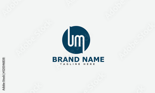 Logo design letter UM . Elegant modern. Vector template.