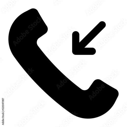 Premium download icon of incoming call