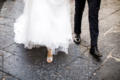 Bride and groom on their wedding day