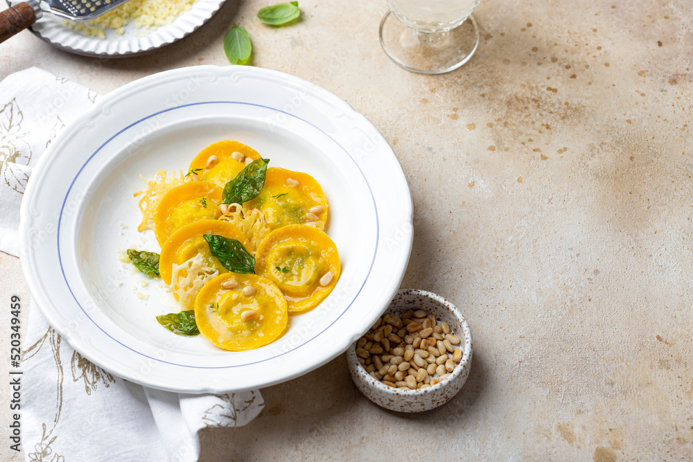 homemade ravioli stuffed with ricotta and kale homemade ravioli stuffed with ricotta and kale