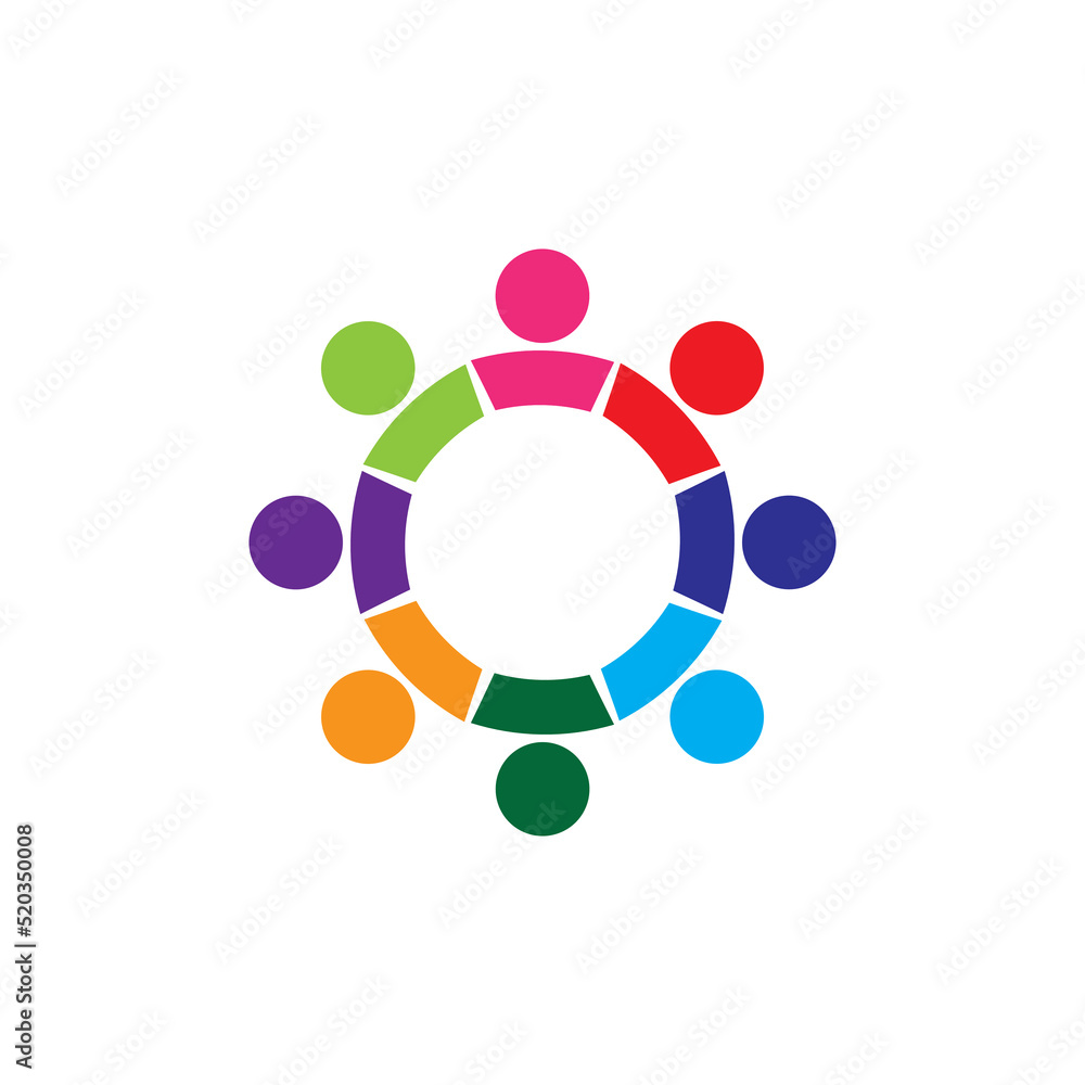 Community, network and social icon design template Community, network and social icon design template