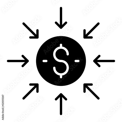 Premium download icon of money inflow photo