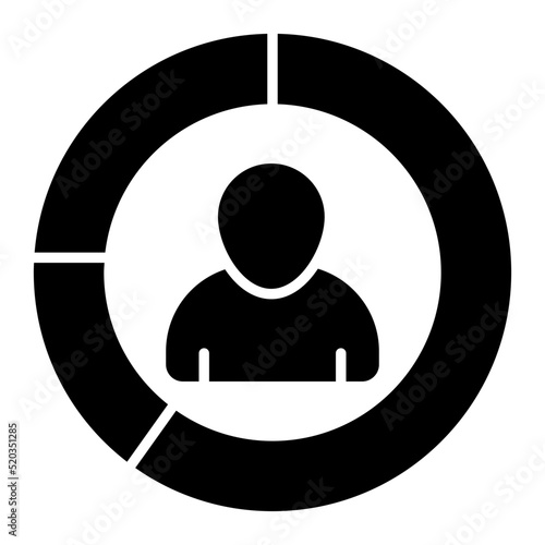       A unique design icon of business analyst