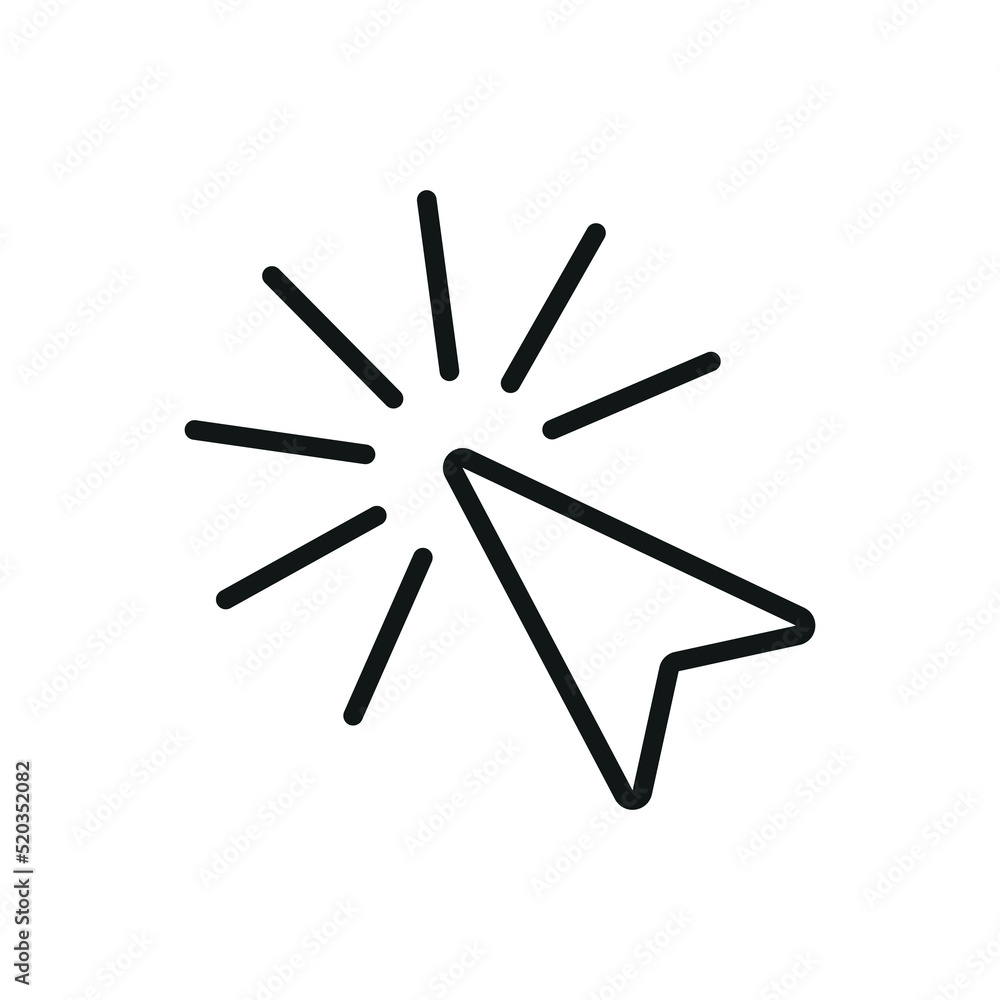 Cursor mouse click icon - editable stroke Cursor mouse click icon - editable stroke