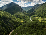 Tara river canyon in Montenegro. The deepest canyon in Europe.