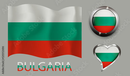 set nation Bulgaria flag glossy button heart Free Download set nation Bulgaria flag glossy button heart - GFXLoad