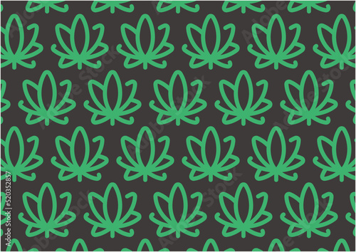Cannabis pattern background for graphic design.A-size horizontal.