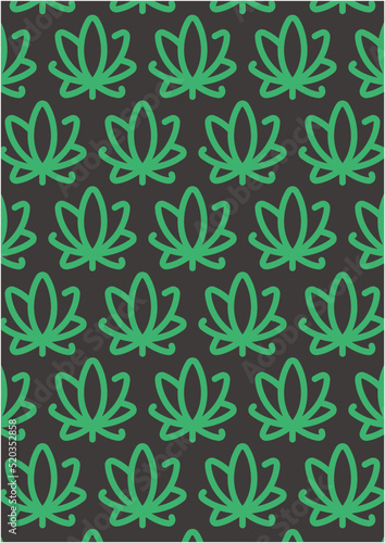 Cannabis pattern background for graphic design.A-size vertical.