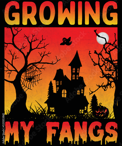 Halloween T-shirt Design photo