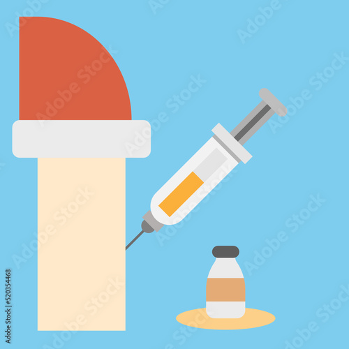 Abstract Syringe, vaccination arm with vaccine request modern medical concept vector elements medical concept vector element.