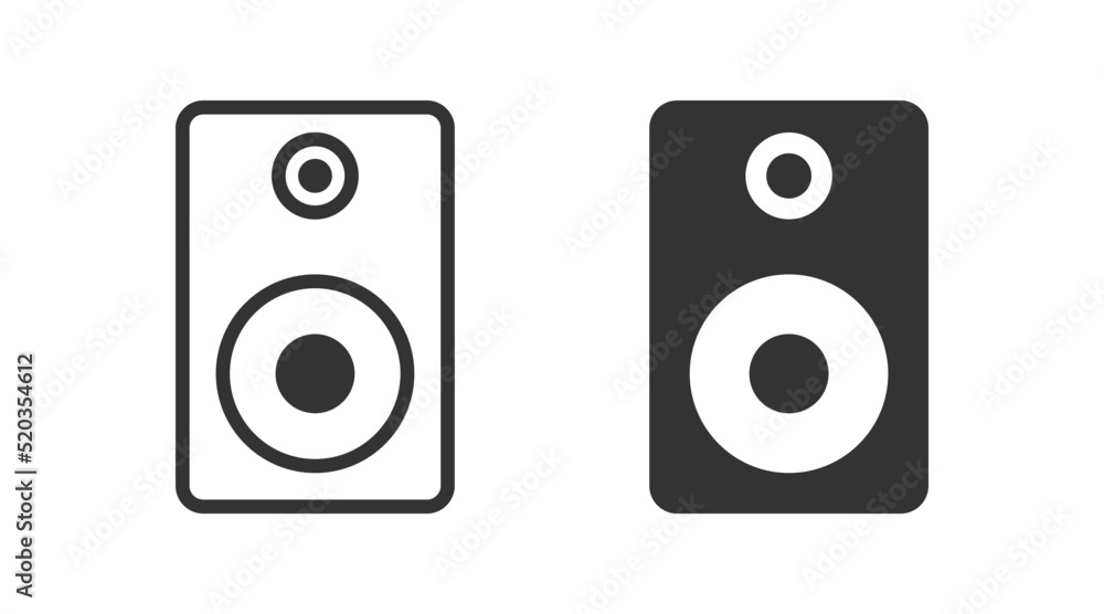 Speaker Icon. Music system symbol. Vector illustration. Speaker Icon. Music system symbol. Vector illustration.