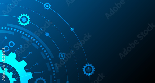 Geomatics Technology Abstract  gear model drives the electronic network of the future.digital data background EP.7