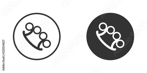 Knuckles icon. Brass knuckles. Vector illustration.