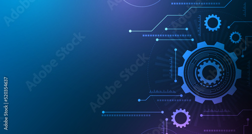 Geomatics Technology Abstract  gear model drives the electronic network of the future.digital data background EP.9