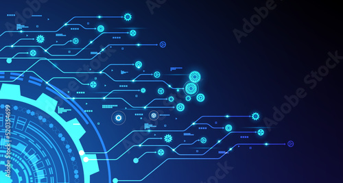 geometric gear pattern digital circle technology network engineering design futuristic EP.3