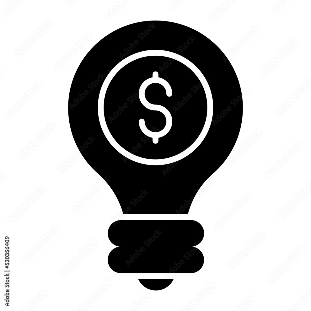 Dollar inside light bulb showing concept of financial idea Dollar inside light bulb showing concept of financial idea