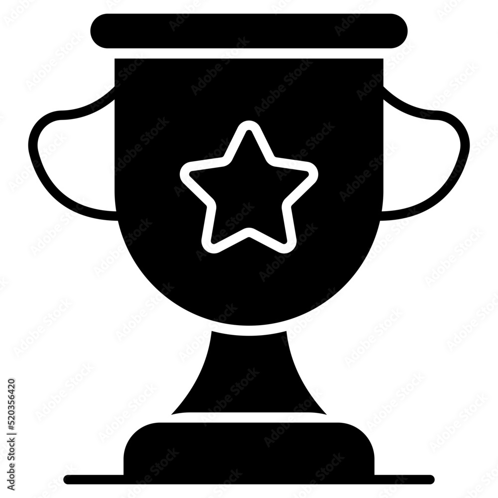An icon design of award trophy cup An icon design of award trophy cup