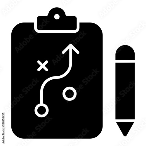 A solid design icon of stratagem