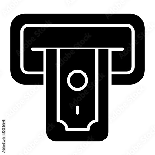 Trendy vector design of money withdrawal