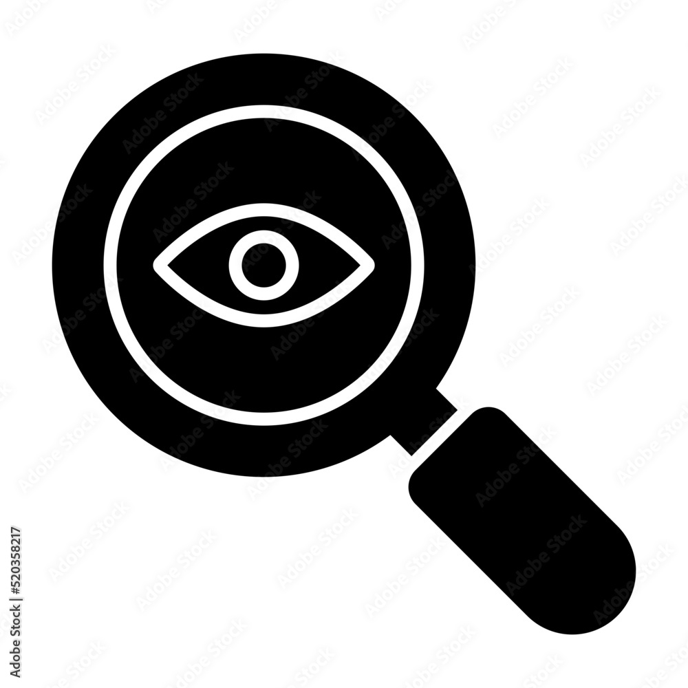 Modern design icon of search eye Modern design icon of search eye